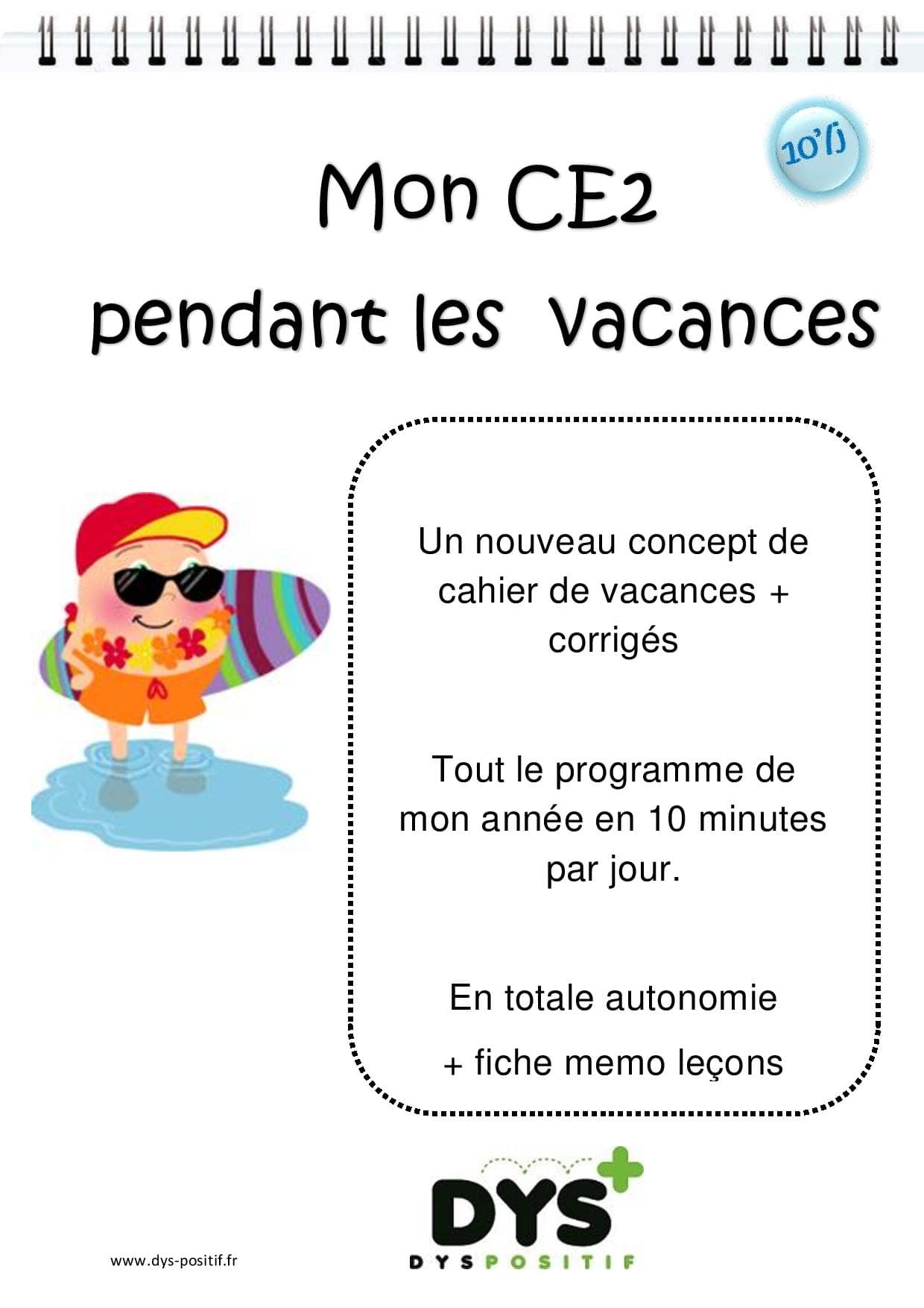 Cahier de vacances de Français au CE2